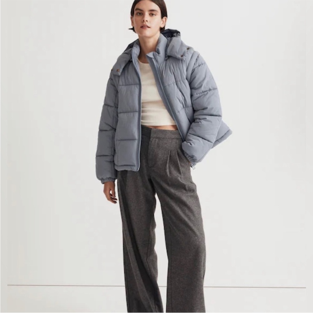 Madewell Modular Quilted Crop Puffer Jacket XS NWT